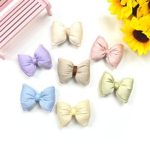 DIY Bow Accessories: Fabric-Crafted, Cotton-Padded Bow Components—Satin Pillow Bows for Clothing & Hair Decorations