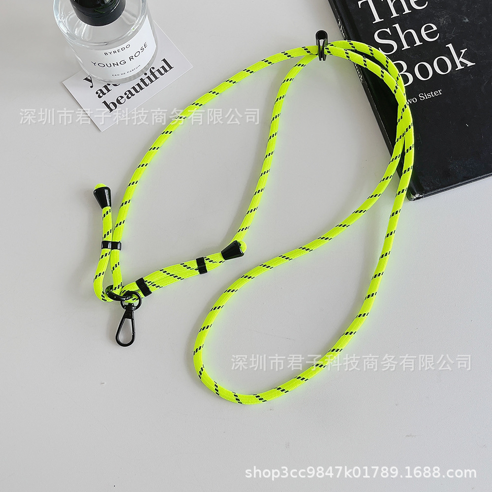 Personalidad japonesa y coreana de doble botón colgante colgante de doble botón colgante ajustable de hombro colgante de cuello para teléfono móvil bolso universal cuerda de botella de agua