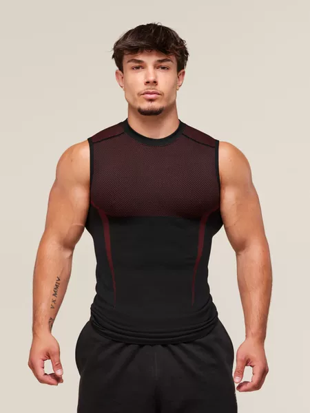 American New Style Men's Vest Outdoor Running Training Sports Fitness Pull-Up Printed Breathable Ironing Solid Color Top