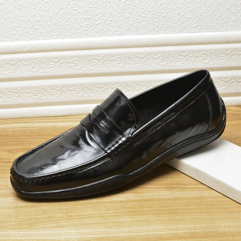 Распродажа мужских лоферов из натуральной кожи (первый слой), повседневные туфли без застежек, модные лоферы в корейском стиле для мужчин.