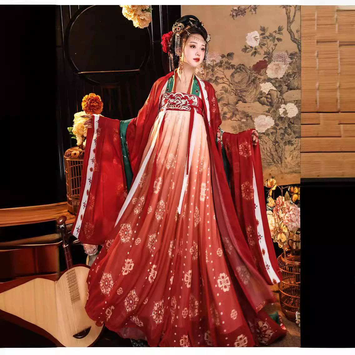 Женское платье в китайском стиле, в китайском стиле, в китайском стиле, китайский стиль, китайский стиль