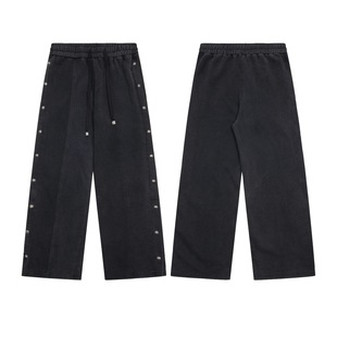 2023 new fashion brand Chrome Hearts gram match Luo press button straight trousers casual comfortable all-match fashion brand
