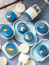 月饼模具2025新款国风50克做绿豆糕点广式手压式家用75g烘焙磨具