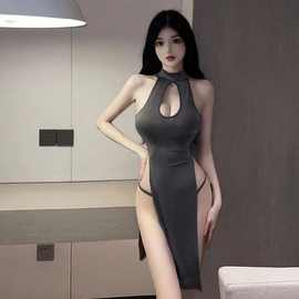 花之都情趣内衣性感高开叉长裙旗袍睡衣女火辣角色扮演制服诱惑