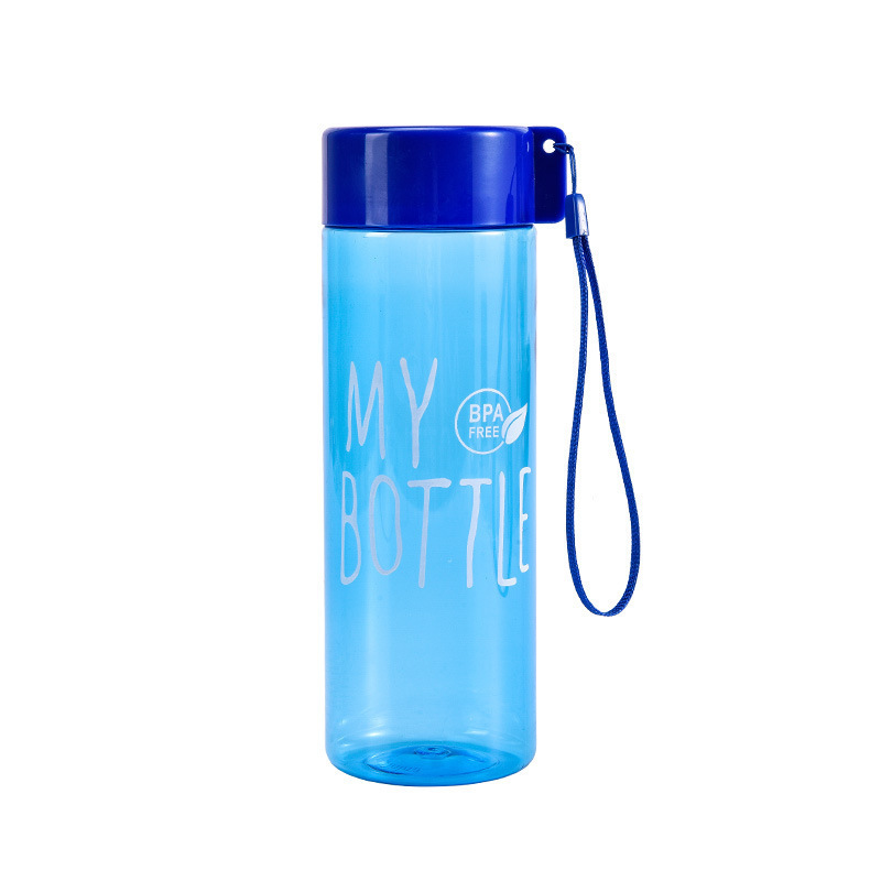 カラフルな水筒、シンプルな吊り下げ紐付きMY BOTTLE、カップカバー付き、透明で持ち運びやすい、汎用ジュースカップ、ギフトカップ|undefined