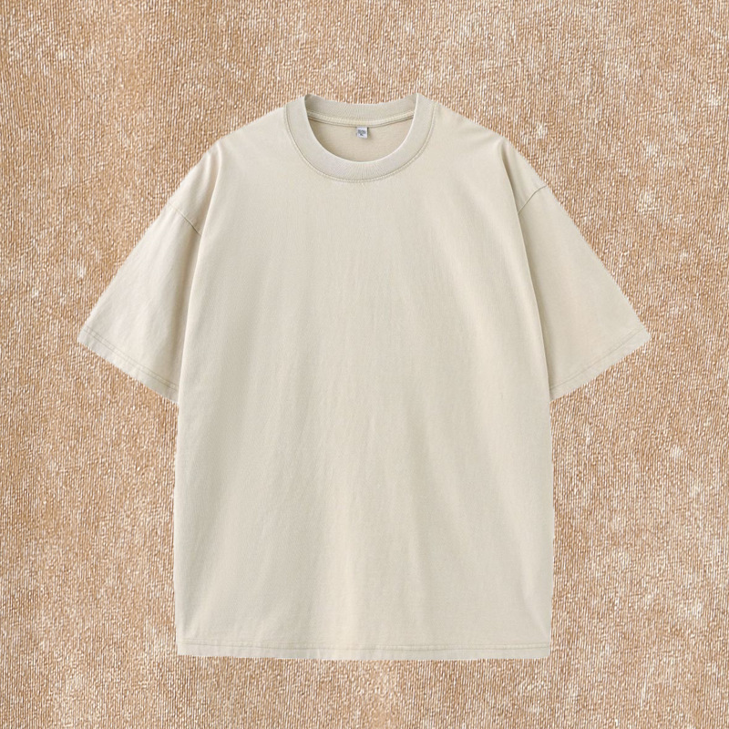 メンズ半袖メンズ Tシャツピュアコットンカジュアルヘビー 230 グラムバティックウォッシュ加工ルーズトップ卸売メンズ Tシャツ