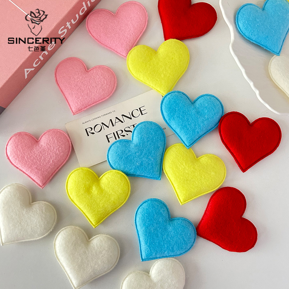 Siete colores cordier romántico ramo de flores macarón amor adornos con accesorios de color dopamina decoración florista