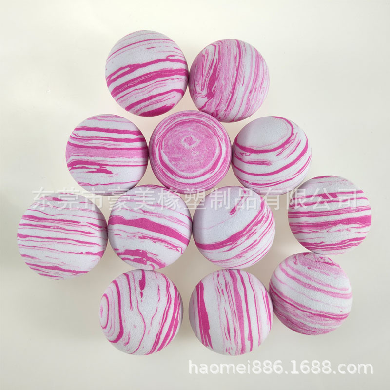 Directo de fábrica EVA bola EVA pelota de juguete de juegos EVA pelota de práctica de golf gato perro mascota bola del arco iris