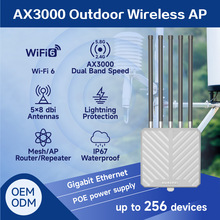 华思飞户外ax3000兆路由器wifi6室外ap大功率远距离wifi覆盖全向