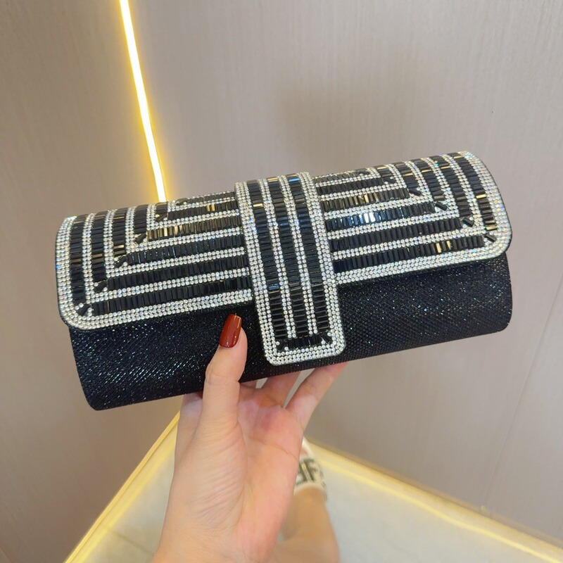 Foreign Trade Rhinestone Flash Women's Dinner Clutch Bag Gift Bag Bridal Banquet Bag Wedding Bag Celebrity Handbag Women's Dinner Bag
