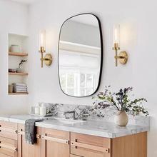 亚马逊浴室壁灯铁艺复古卧室床头灯酒店走廊过道玻璃镜前灯壁挂式