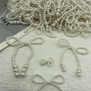 European Station European Goods 2024 Korean Ins Autumn and Winter New Pearl Bow Popular Clothing Shoes and Hats DIY Accessories