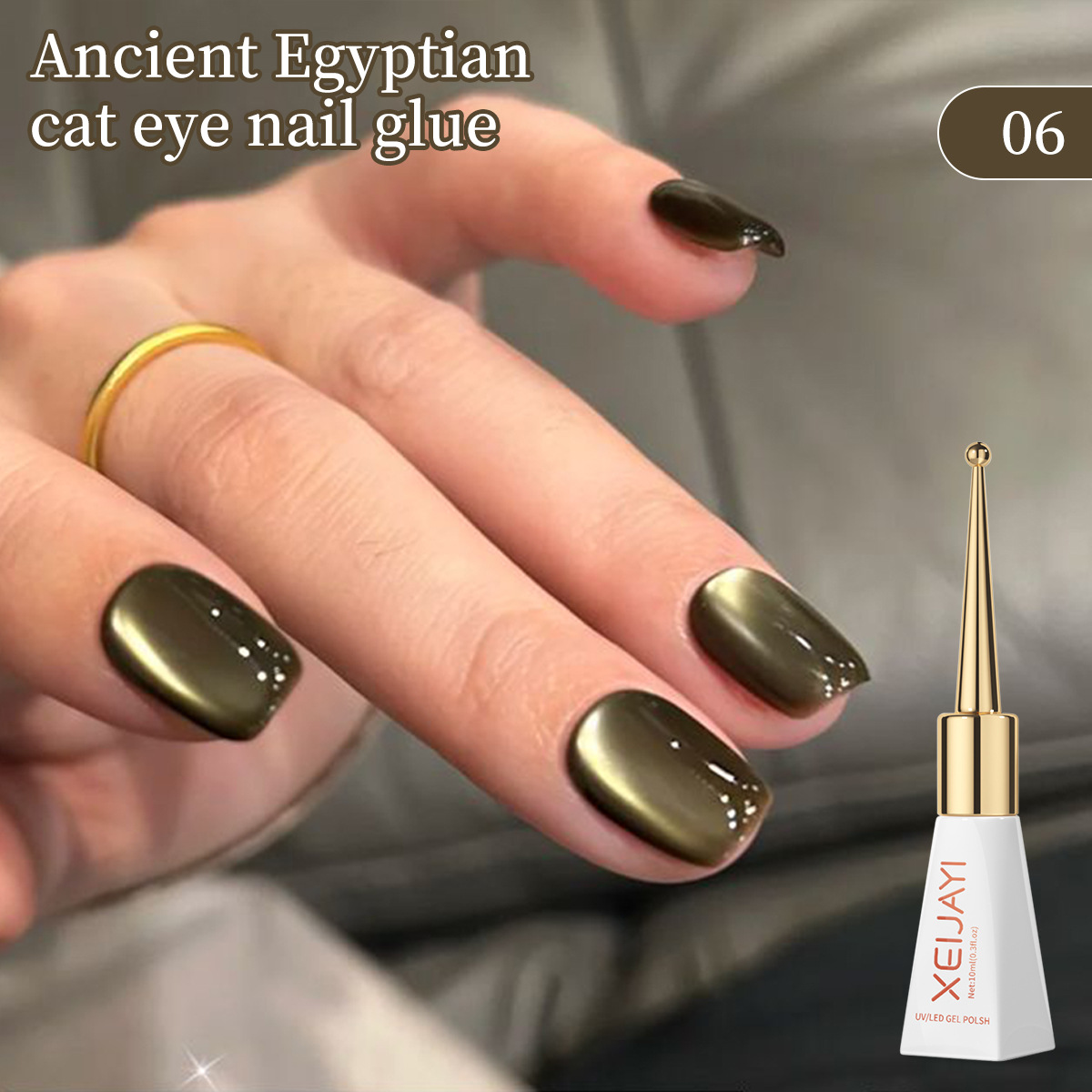 El antiguo Egipto esmalte de uñas para ojos de gato 2024 nuevo popular en línea pequeña bombilla de esmalte de uñas para ojos de gato especial para la tienda de uñas