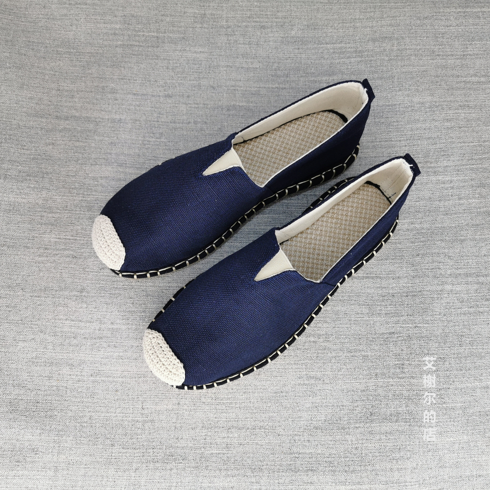 新老北京布鞋草編麻布鞋懶人輕便中國風青年帆布鞋低幫漁夫鞋男鞋