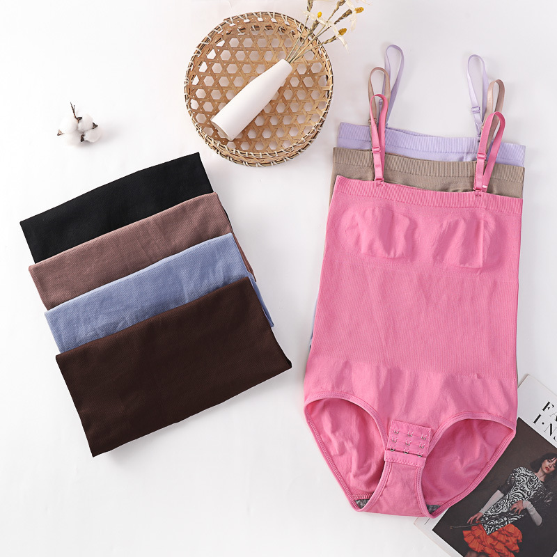 Body Shaping One-Piece Body Shaping Sling for Women, Tummy Control, Waist Lift, Hip Lift, Triangle Buttoned Tummy Control Pants, Sportswear, Elastic Shaping