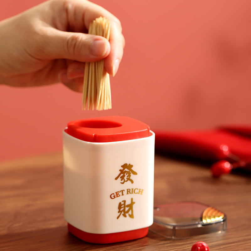 Caja de palillos de dientes 2025 nuevo tipo de alto valor creativo tipo de presión auto pop-up palillos de dientes sala de estar casera palillos de dientes lata