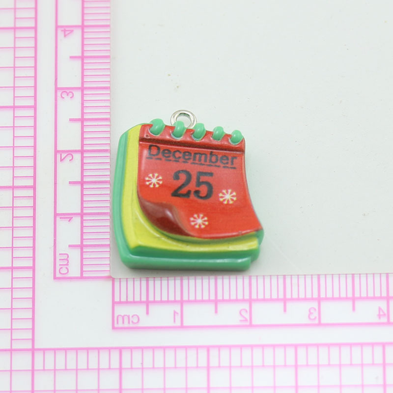 Accesorios de la joyería de bricolaje 2024 nueva resina árbol de Navidad Santa Claus muñeco de nieve SERIE DE Navidad colgante