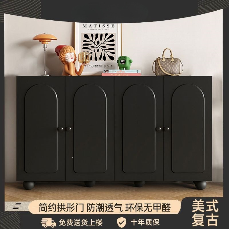 Solid Wood Shoe Cabinet for Home Use, Shoe Rack, Storage Cabinet, Entryway Cabinet, New French-Style Light Luxury Retro Black Shoe Cabinet Solid Wood Shoe Cabinet for Home Use, Shoe Rack, Storage Cabinet, Entryway Cabinet, New French-Style Light Luxury Retro Black Shoe Cabinet