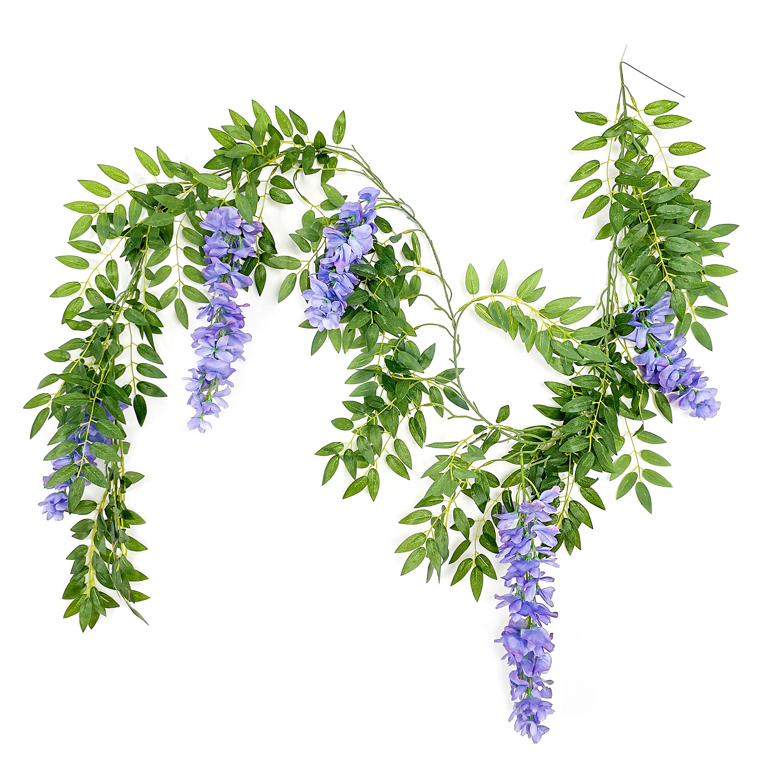 Simulación wisteria arco de boda decoración flor de frijol Simulación flor de wisteria hojas verdes Simulación flor de frijol