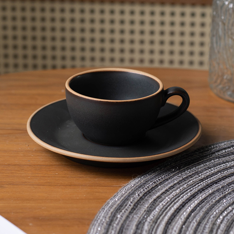 Ins simple cerámica vintage taza set de taza de oficina creativo té de la tarde cerámica taza de café platos