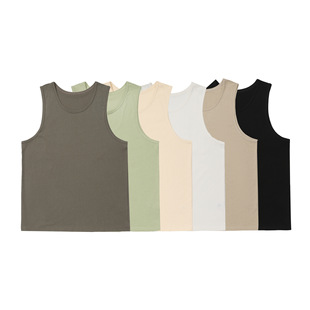 Wholesale Clean Vest with Own Trbottomy Brand Factory Loose Sleeveless DIY Waistcoat Casual Cotton Bottoming Shirt for Men and Women Trbottomy