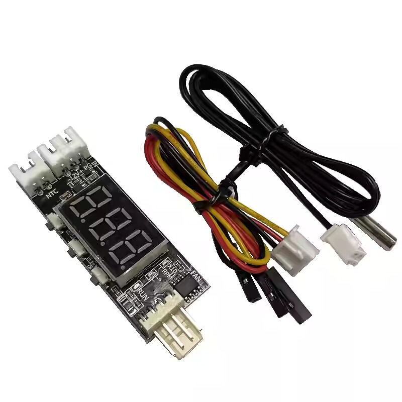 12V Four-Wire Pwm Fan Temperature Control Speed Regulator Module 3A Temperature + Speed Digital Display Speed Reduction Noise Reduction with Shutdown 12V Four-Wire Pwm Fan Temperature Control Speed Regulator Module 3A Temperature + Speed Digital Display Speed Reduction Noise Reduction with Shutdown