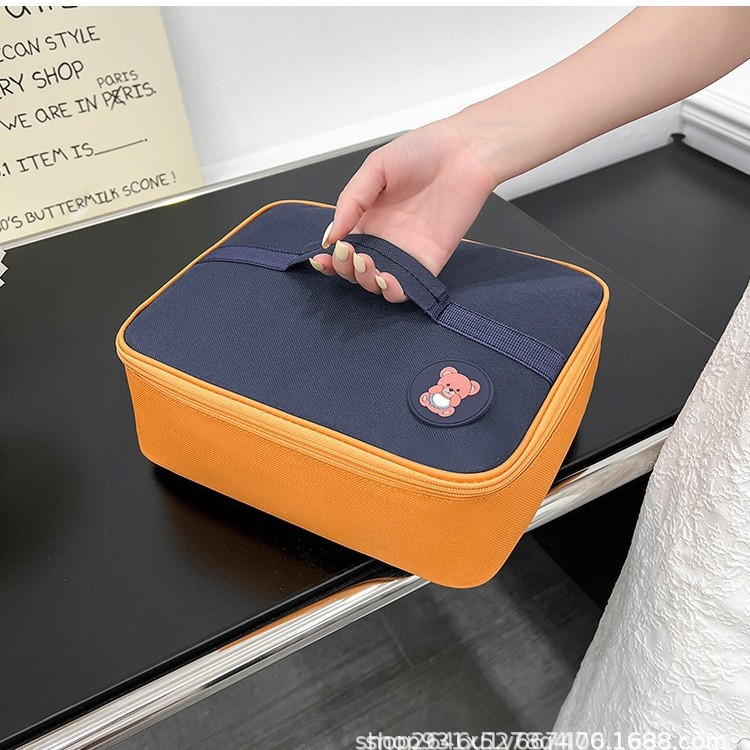 곰 보온 가방 네이비 블루 S 사이즈