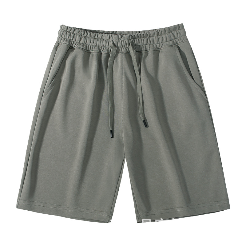 Grass green cotton shorts