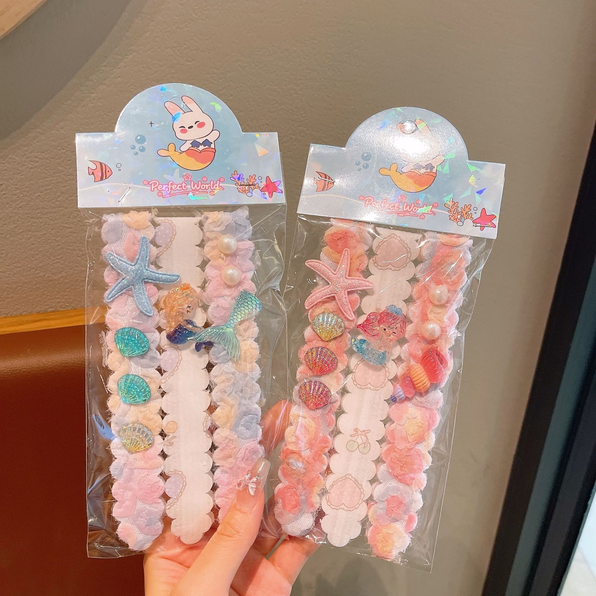 Niños marinos velcro niñas clip de cabello baby peupee pegatina tocado pegatina para el cabello niñas correa de cabello