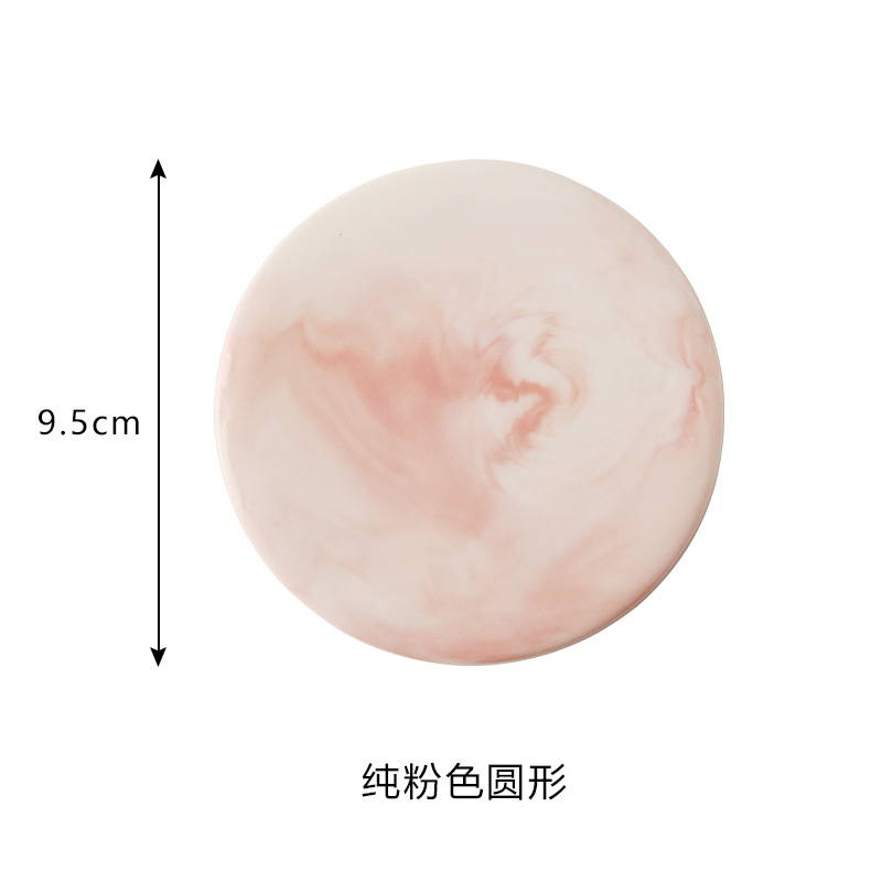 Nórdico marbling Coaster almohadilla de aislamiento de cerámica antideslizante Coaster fuego pintura sello almohadilla taza de té almohadilla de corcho