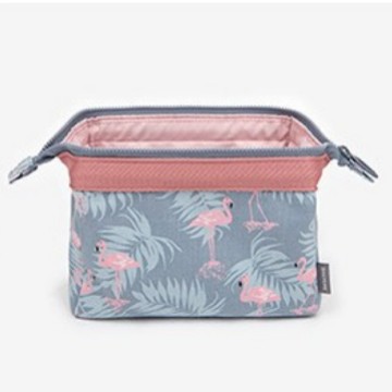 Bolsa de almacenamiento de algodón de moda multifuncional bolsa de almacenamiento portátil lindo bolsa de lavado de algodón marco de acero bolsa de cosméticos bolsa de lona