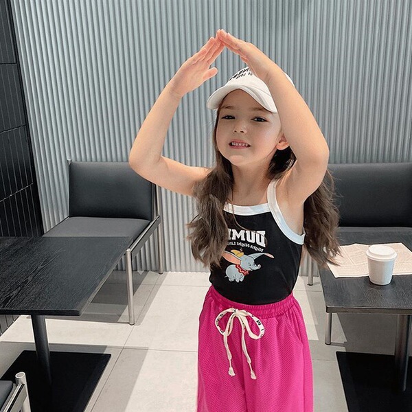 Children's summer thin cartoon cotton vest sleevless for leisure