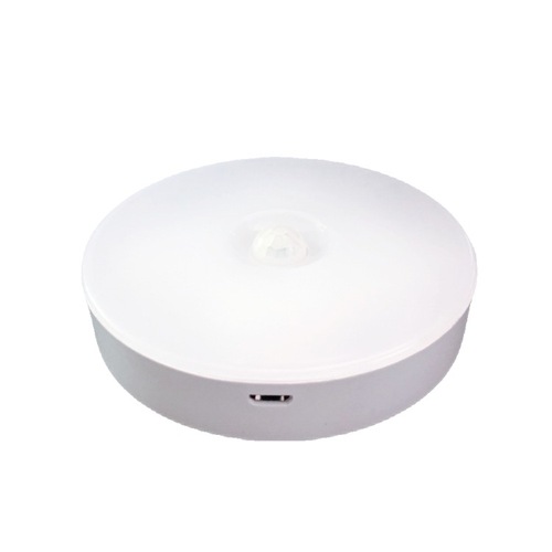 Intelligent LED human body induction round night light bulb rechargeable stair corridor aisle home bedside magnetic lamp