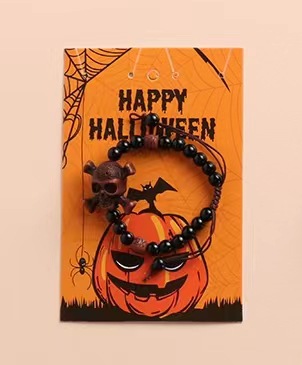 Heißer Verkauf Halloween Party Handarbeit Gewebt Kürbis Neue Schädel Halloween Armband, Halloween Geschenk_voghion.com