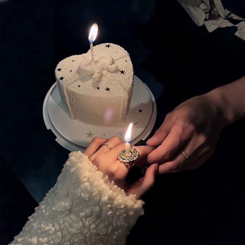 Candle Ring, High-End and Beautiful, with a Girly Vibe, Perfect for Birthday Photos, Exquisite DIY Material Kit, Couple's Anniversary