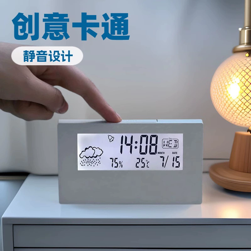 Трансграничные ins светящийся будильник термометр эхрометр электронный будильник будильник специальный дисплей погоды метеорологические часы для студентов