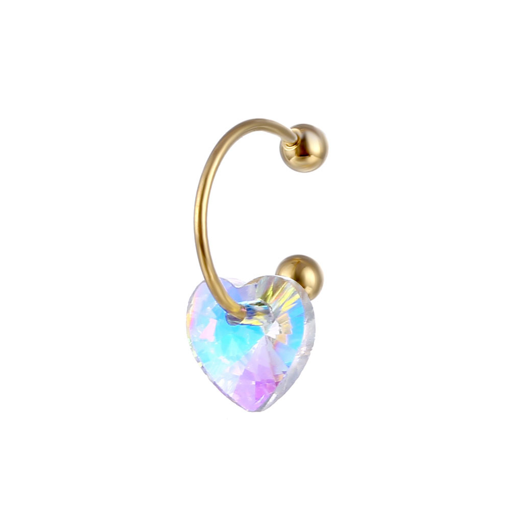 Cute Heart Shape Stainless Steel Nose Ring 1 Piece display picture 4