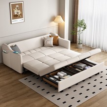新款猫爪皮小户型家用沙发两用简约客厅沙发床可折叠多功能沙发床
