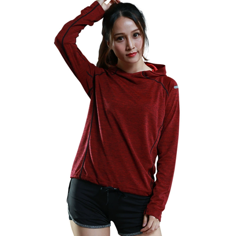 Demi-season long-sleeve sweatshirt, thin breathable gym hoody, quick-dry lightweight