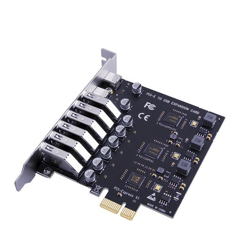 Tarjeta de expansión de escritorio USB3.2 tarjeta adaptadora de 8 puertos pci-e a interfaz frontal tipo C 19p chip NEC
