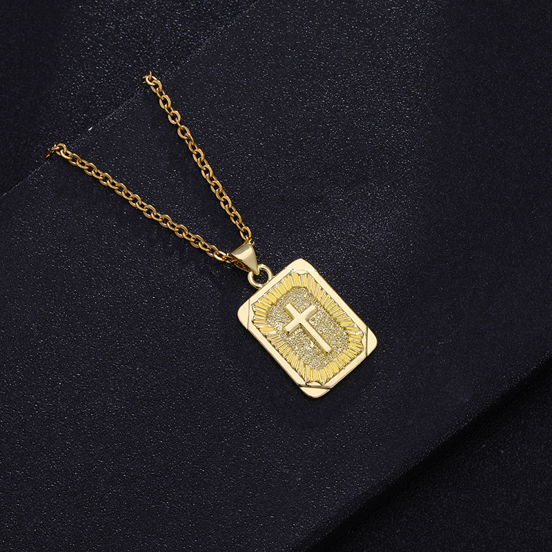 Holiday, Daily Occasion 304 Stainless Steel Material Copper Simple Style Plating Geometric Pendant Necklace