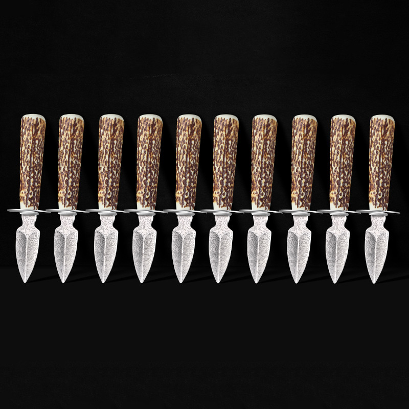 cuchillo de ostras, cuchillo de ostras doméstico, acero inoxidable, herramienta comercial de caparazón de ostras marinas