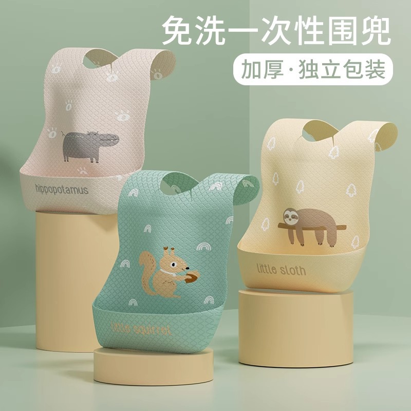 Wholesale Bibs for Infants and Young Children Ins Newborn Baby Eating Absorbent Kidsren's Disposable Disposable Bibs