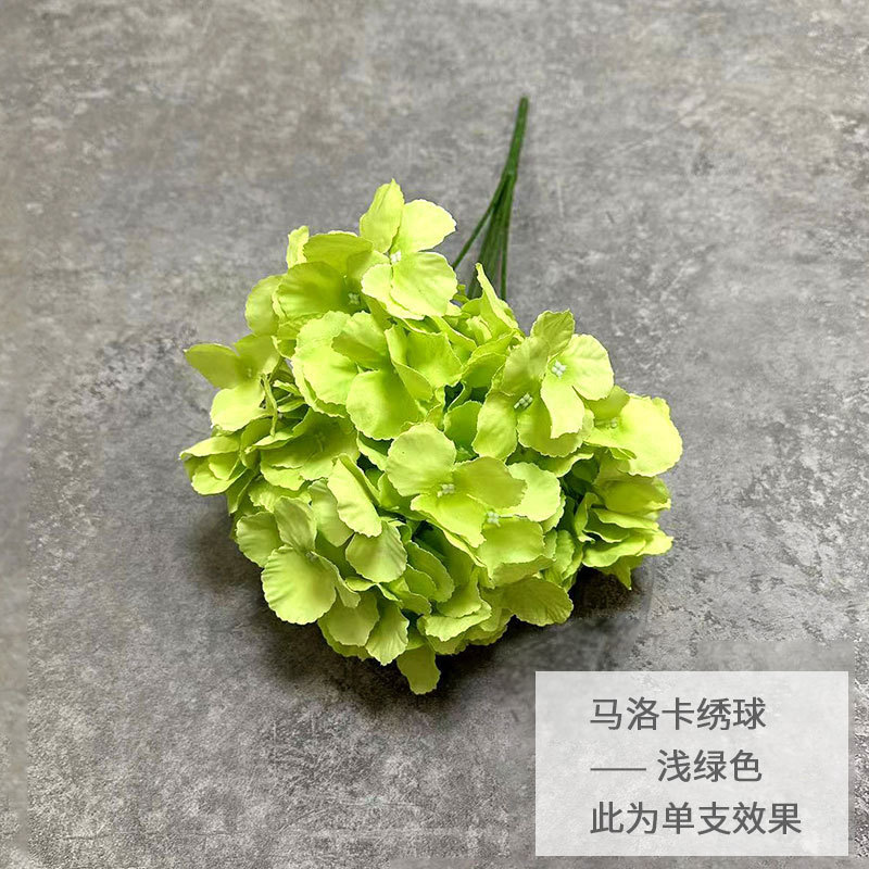 5 Hortensias Artificiales de Mallorca para Decoración de Bodas, Arreglo de Pasillo con Hortensias de Tela, Techo de Salón de Bodas, Ramo de Flores Artificiales Moderno