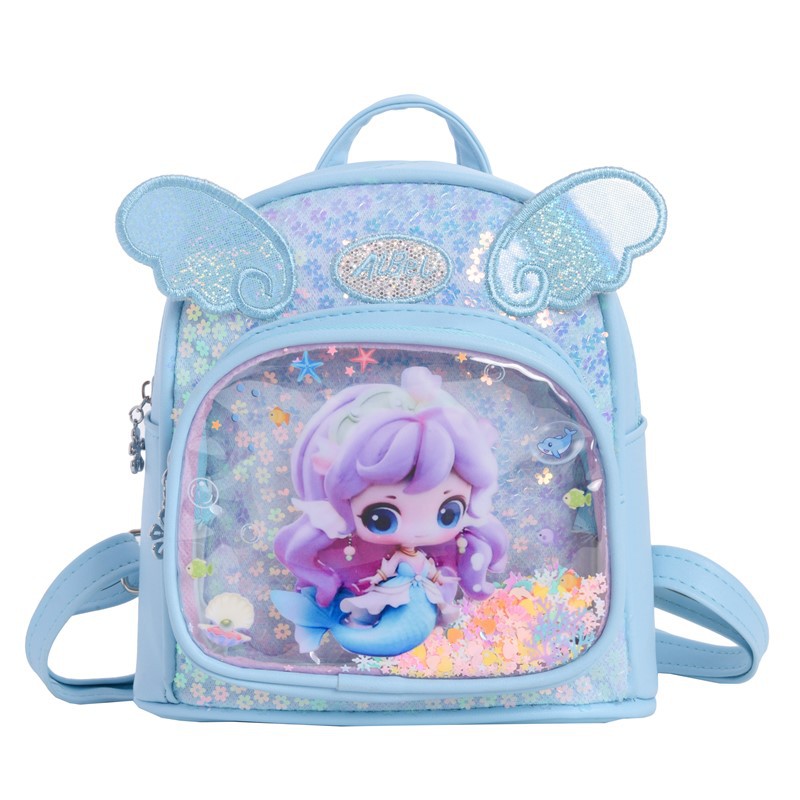 Hermosa mochila de princesa pequeña, ala pequeña, mochila de jardín de infantes, nueva mochila infantil coreana