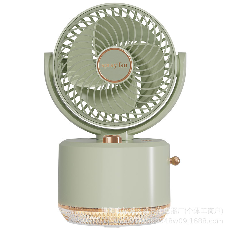 [Amazon Hot Sale] ventilador de escritorio al aire libre circulación de gran viento para el hogar visualización digital ventilador triángulo de doble propósito