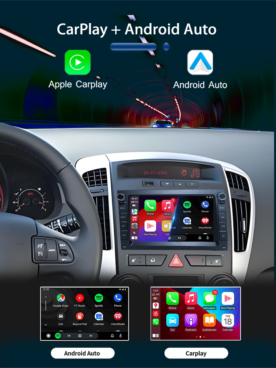 Suitable for 7inch Kia Special Android Car Navigation Bluetooth Gps High-Definition Reversing Image Wireless Carplay