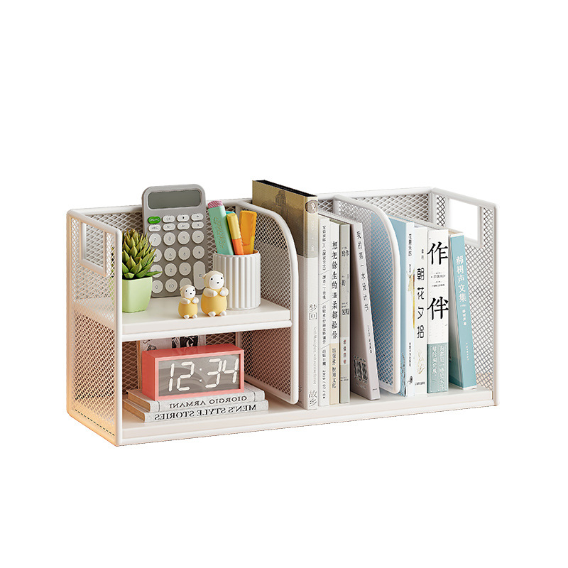 Estante de escritorio vertical de escritorio estante de almacenamiento de estante pequeño multicapa para almacenar estante pequeño de libros doméstico estante de clasificación de archivos estante de capas