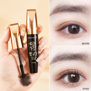 Cross-border kezhiya black Ganoderma lucidum fiber warped flying mascara waterproof long curling natural no smudging no makeup for women