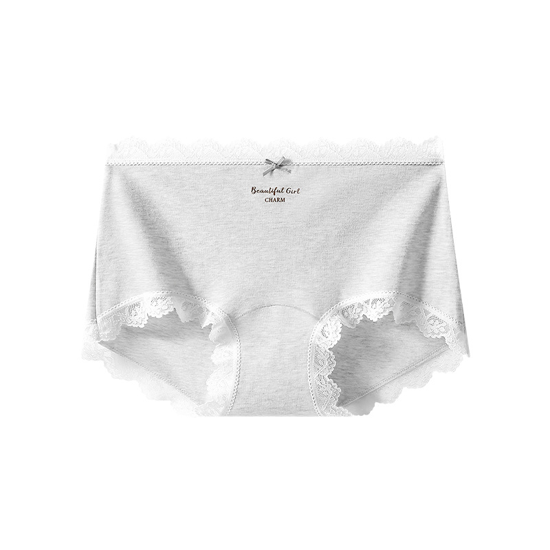 Calzoncillos de algodón sin costuras Matcha Girl, con encaje en la entrepierna, ultrafinos, transpirables, tallas grandes, venta al por mayor.